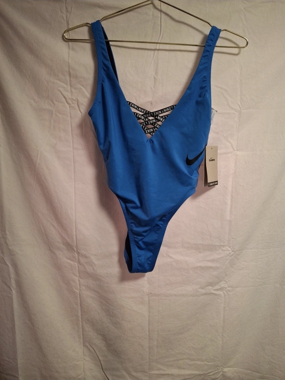Nike Bright Blue Logo One-Piece Swimsuit Size Small